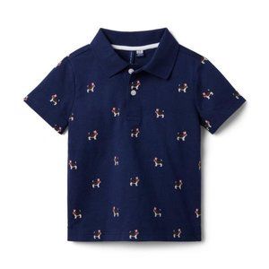 Janie and Jack Americana Dog Jersey Polo